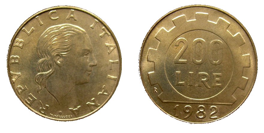 monete 200 lire 1982
